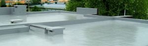 Liquid roof with upstands and protrusions