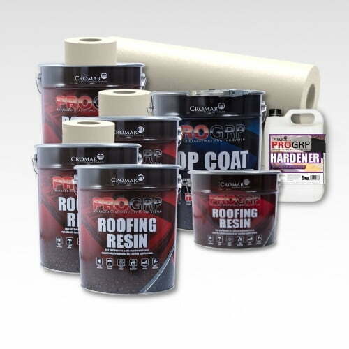 Contents - 35m2 Cromar Pro GRP Roofing Kit 2 layer x 450g