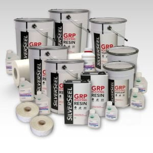 Contents - 50m2 Silverseel Fire retardant Fibreglass Roofing Kit 600g