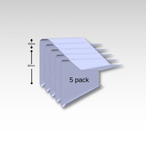 B260 raised edge trim 5 pack - used used on a freestanding edge to guide water toward the gutter or water run off edge of the roof 90mm deep - upstand 40mm