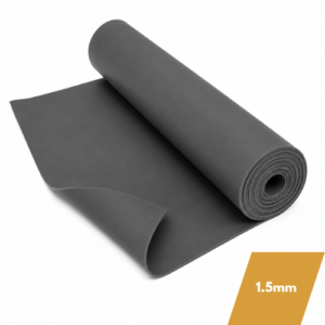 Image shows a roll of 1.5mm epdm rubber